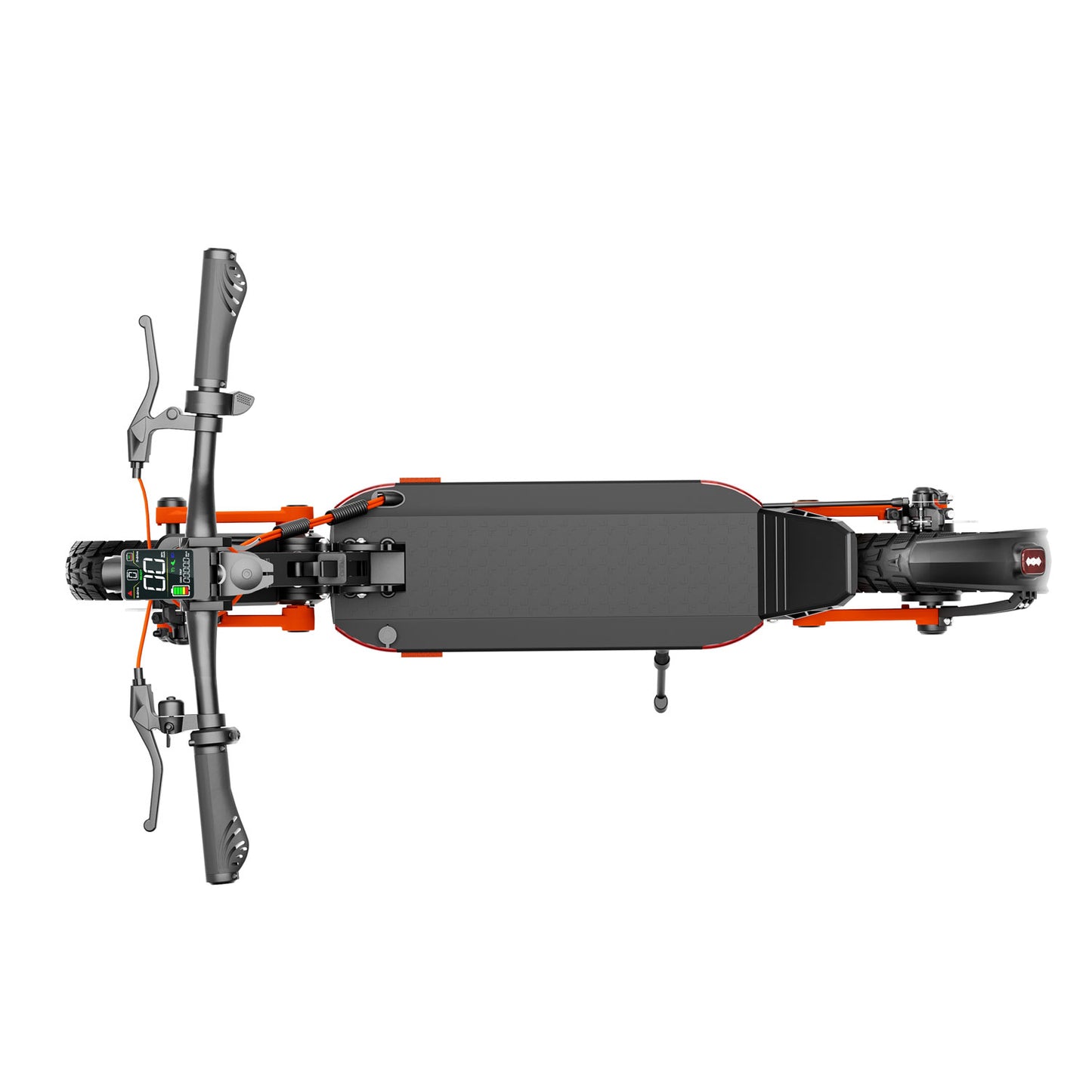 Joyor S5 tiene 3 niveles de velocidad, más velocidad de crucero. Soporta una carga máxima de 120kg.