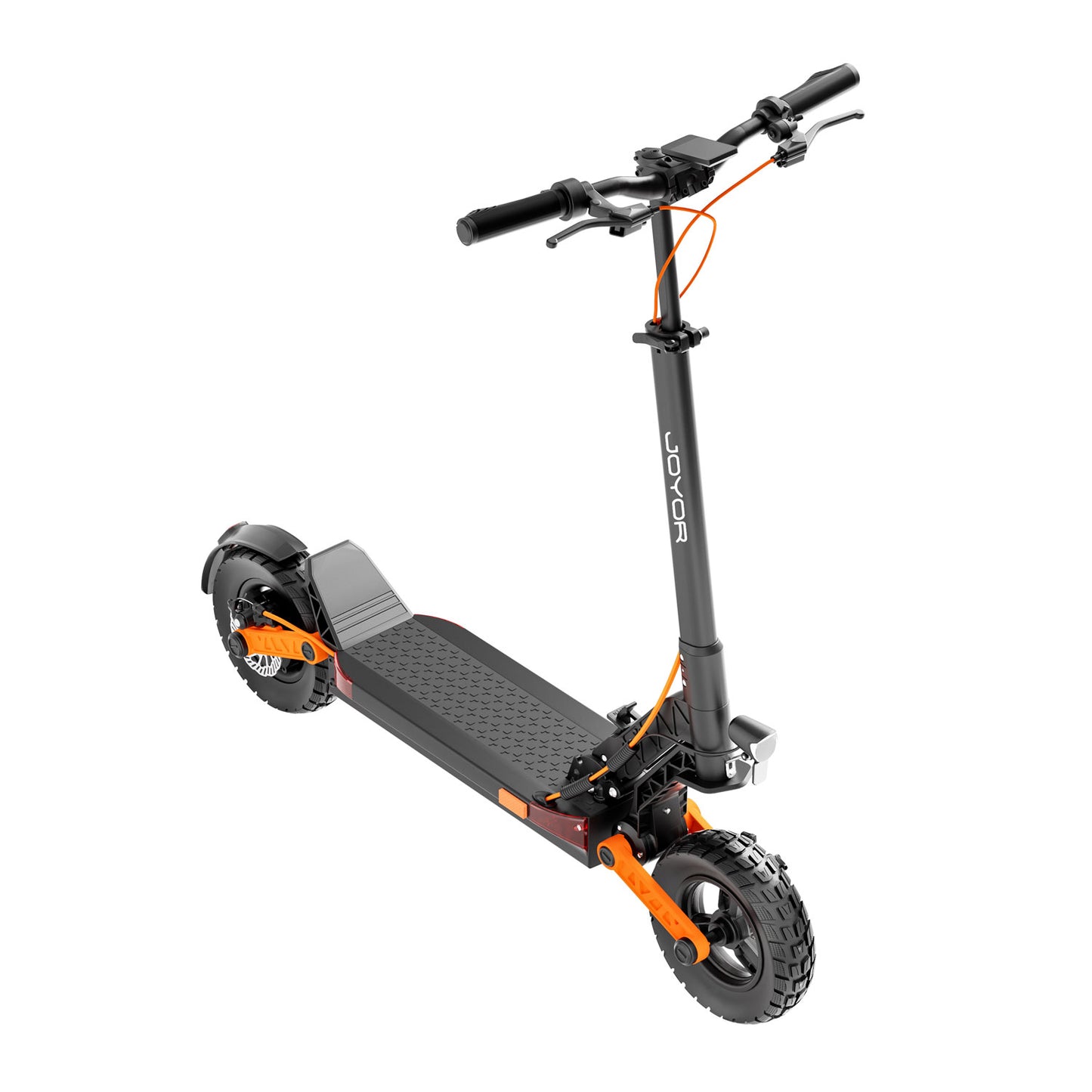 El Scooter eléctrico Joyor S5 tiene neumáticos todo terreno que te proporcionan una automomia de hasta 45km.