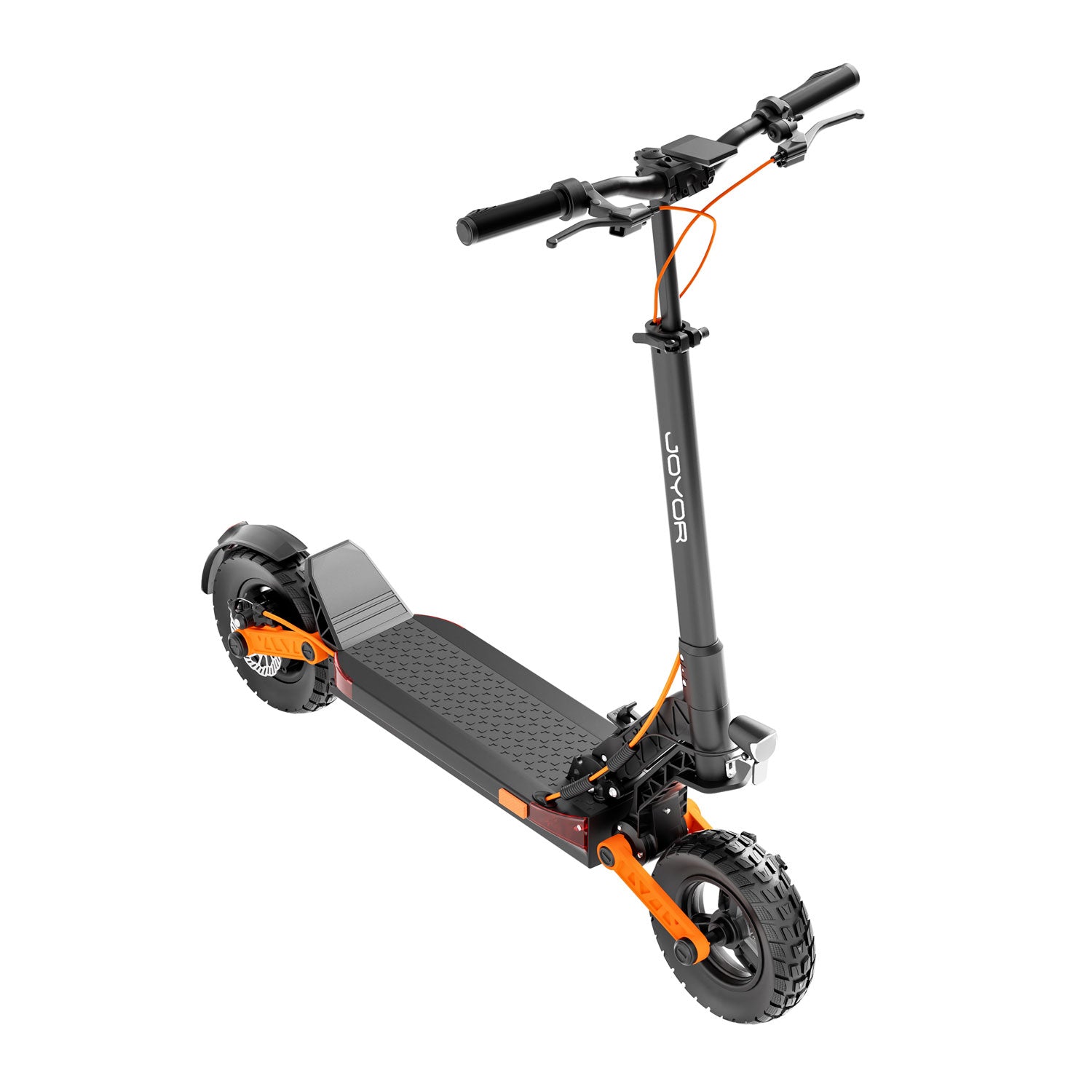 El Scooter eléctrico Joyor S5 tiene neumáticos todo terreno que te proporcionan una automomia de hasta 45km.